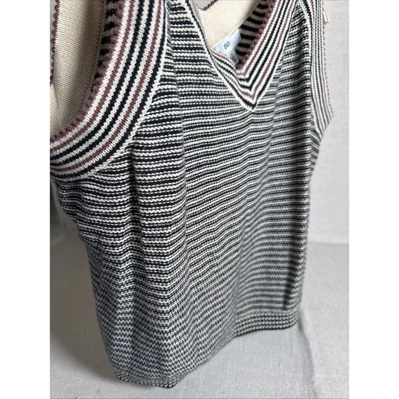 BP Nordstrom Striped Crop Tank Top Women's 1X Knit Striped V-Neck Hippie Boho - Picture 6 of 6